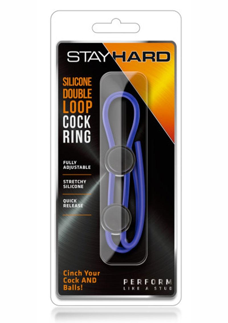 Stay Hard Silicone Double Loop Adjustable Cock Ring