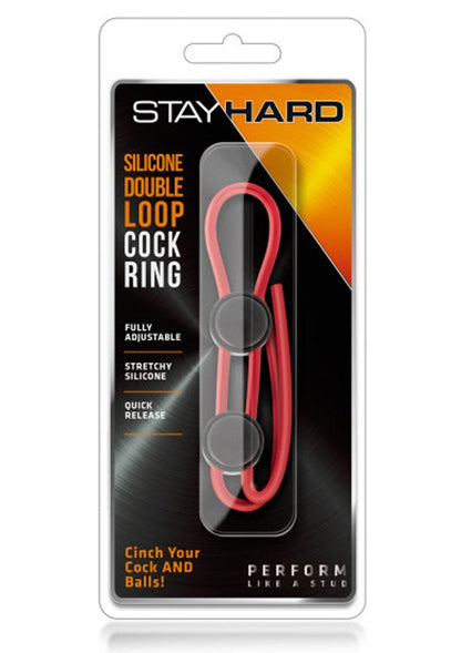 Stay Hard Silicone Double Loop Adjustable Cock Ring