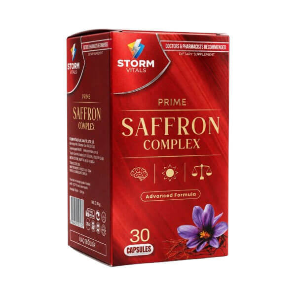 Storm Vitals Saffron Complex Supplement for Mood &amp; Focus - 30 Tablets