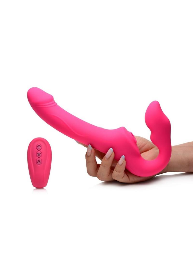 Strap U Mighty Licker Licking And Vibrating Strapless Strap-On