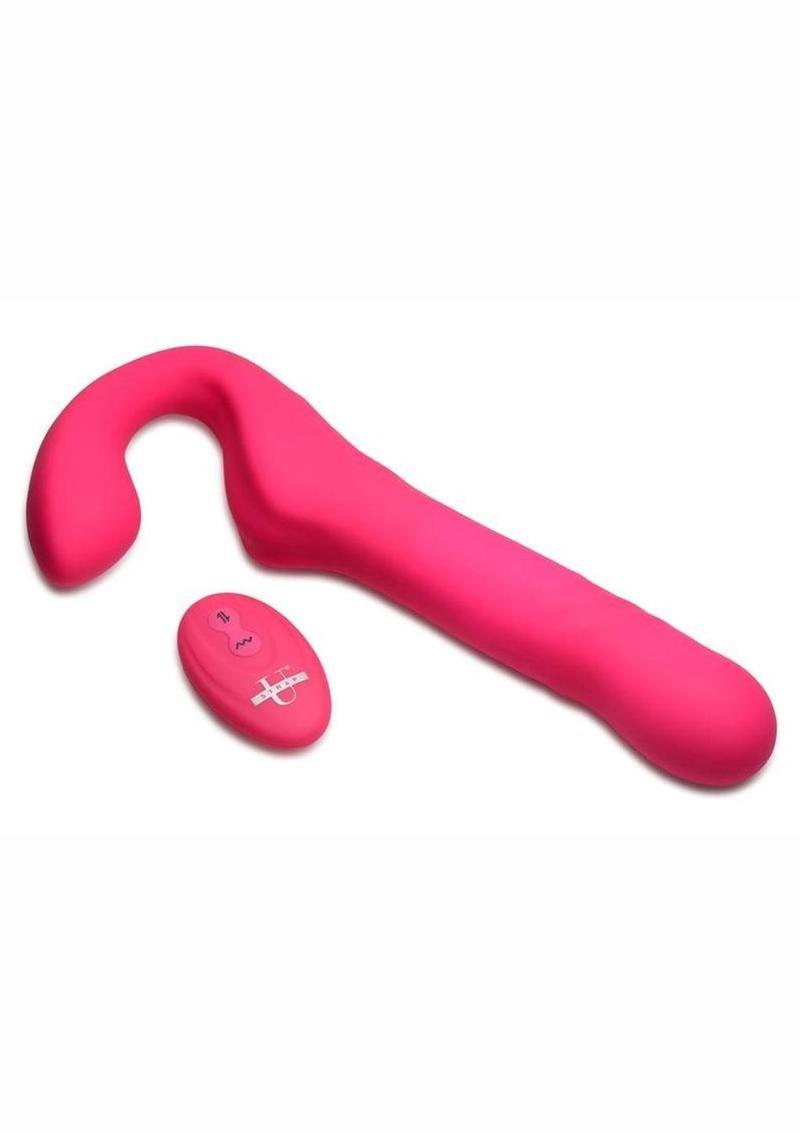 Strap U Mighty Thrust Thrusting &amp; Vibrating Strapless Strap-On with Remote Control