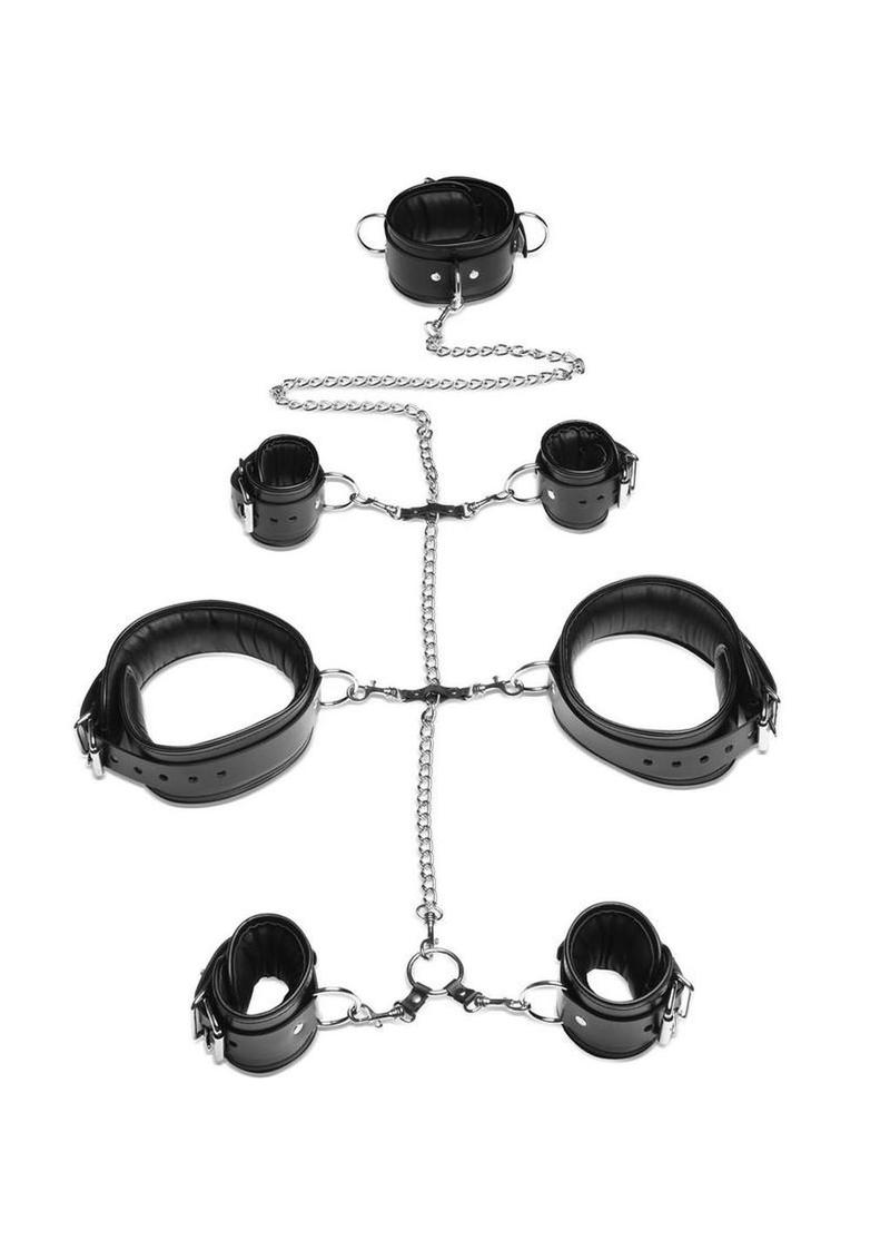 Strict Leather Bondage Set