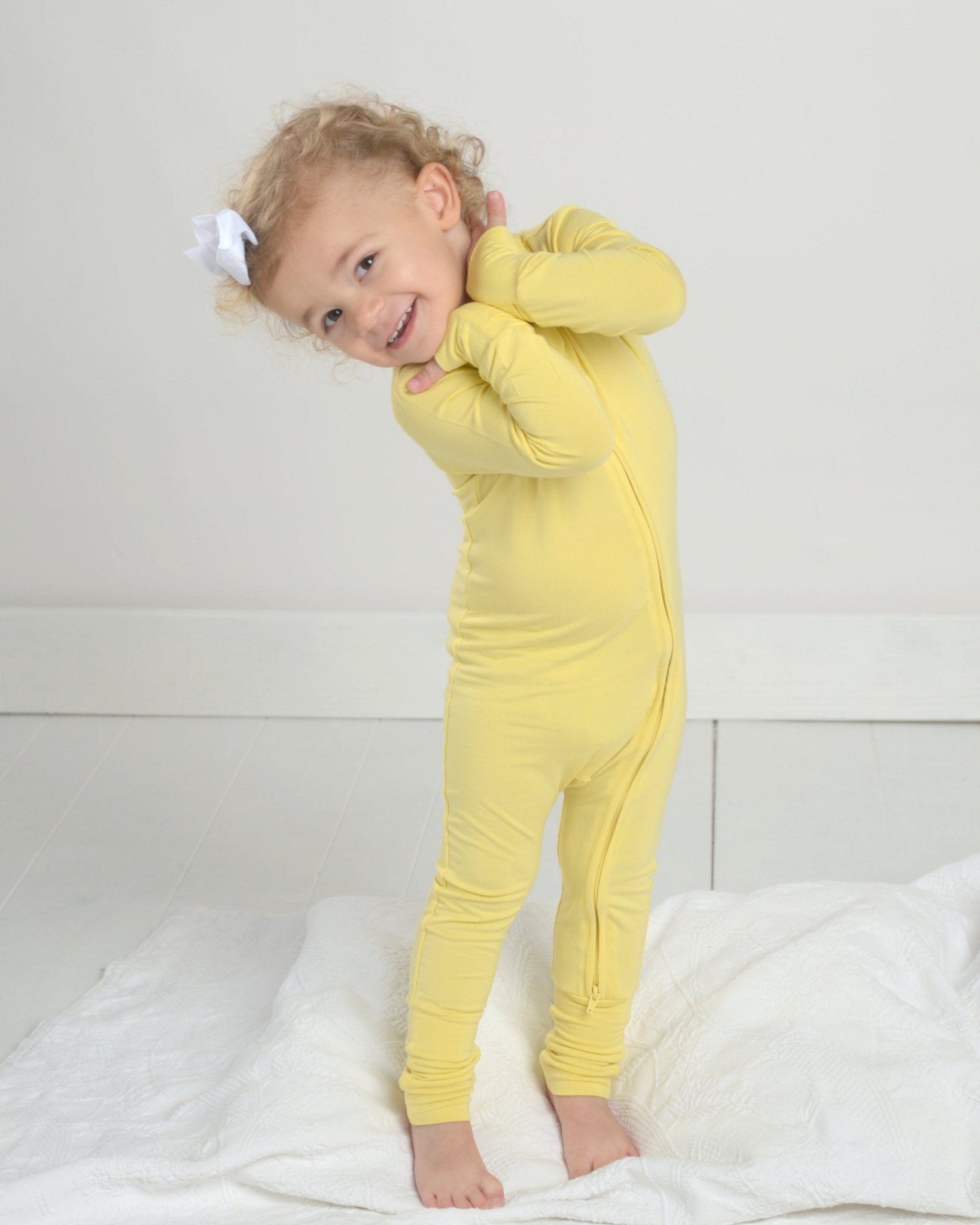 Butter Yellow Bamboo Romper