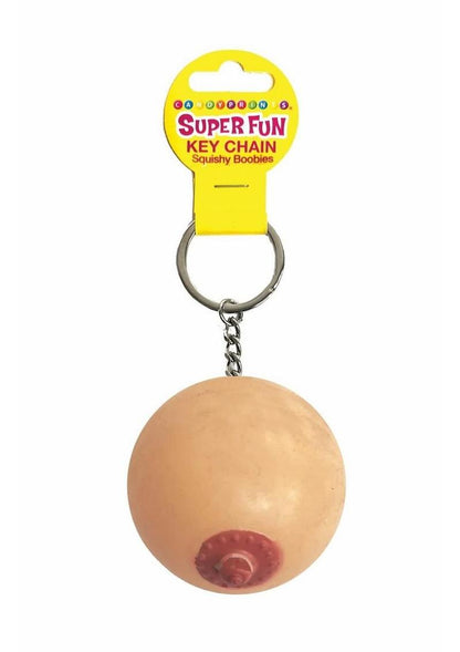 Super Fun Key Chain Squishy Boobie Fun and Playful Vanilla Design