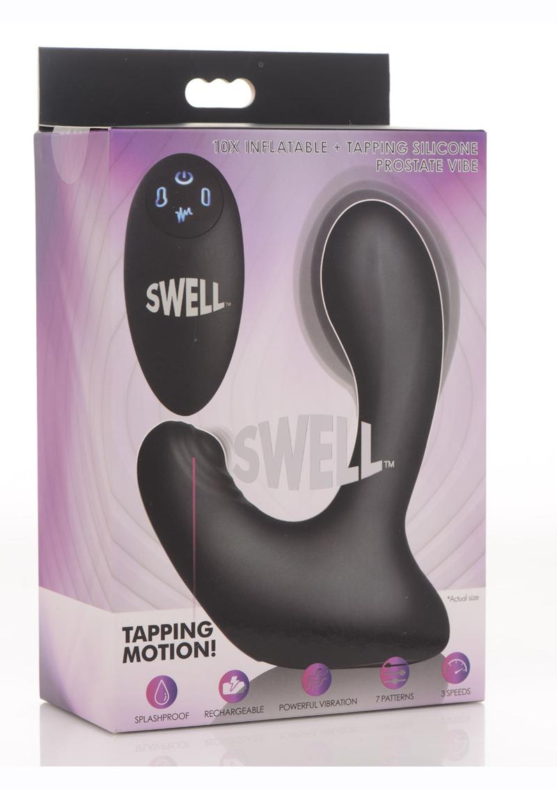 Swell Inflatable and Tapping Silicone Prostate Vibrator