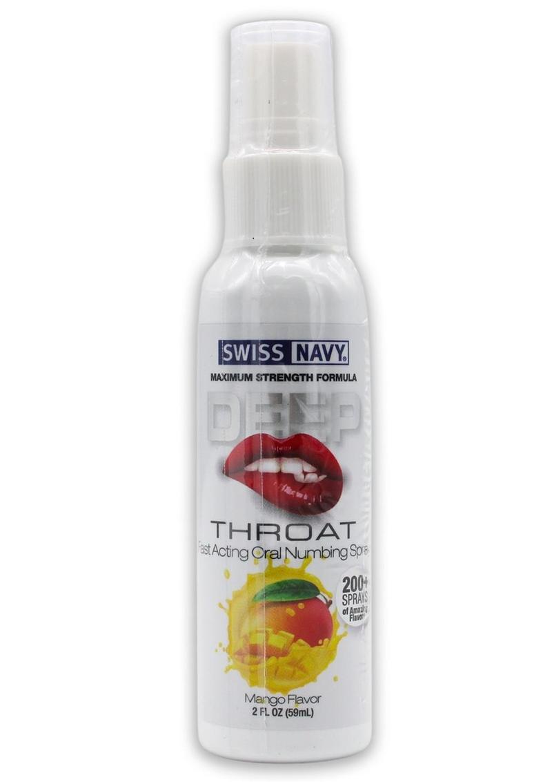 Swiss Navy Deep Throat Mango Flavor Oral Numbing Spray
