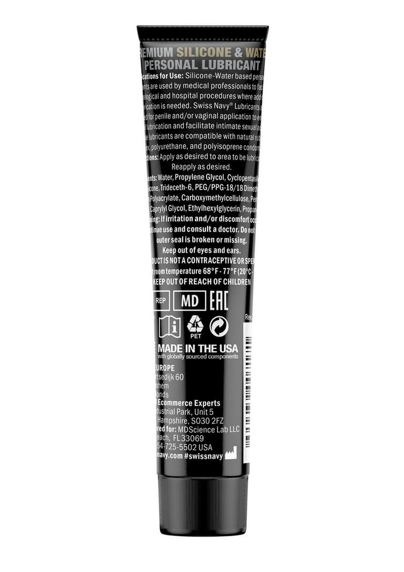 Swiss Navy Hybrid Premium Silicone And Water Lubricant