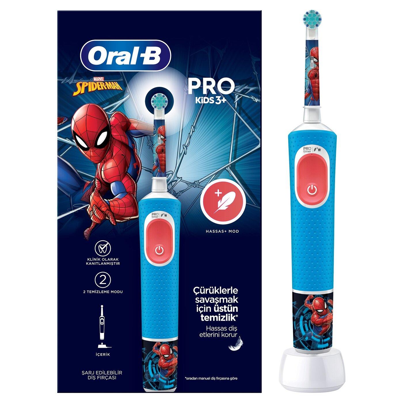 Oral-B Kids Spiderman Electric Toothbrush 1 Count
