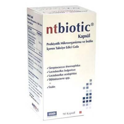 Assos Ntbiotic: Probiotic Supplement for Enhanced Gut &amp; Digestive Health - Lactobacillus, Bifidobacteria &amp; Inulin - 90 Capsules