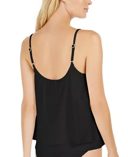 Michael Michael Kors Layered Underwire Tankini Top, Size XS