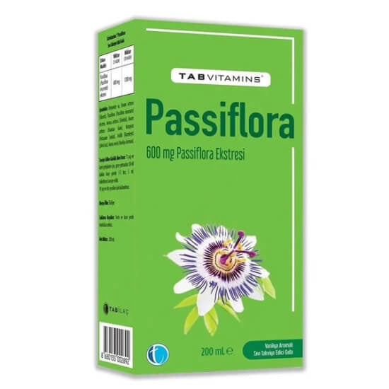 Tabvitamins Passiflora Liquid Supplement for Relaxation 200 ml