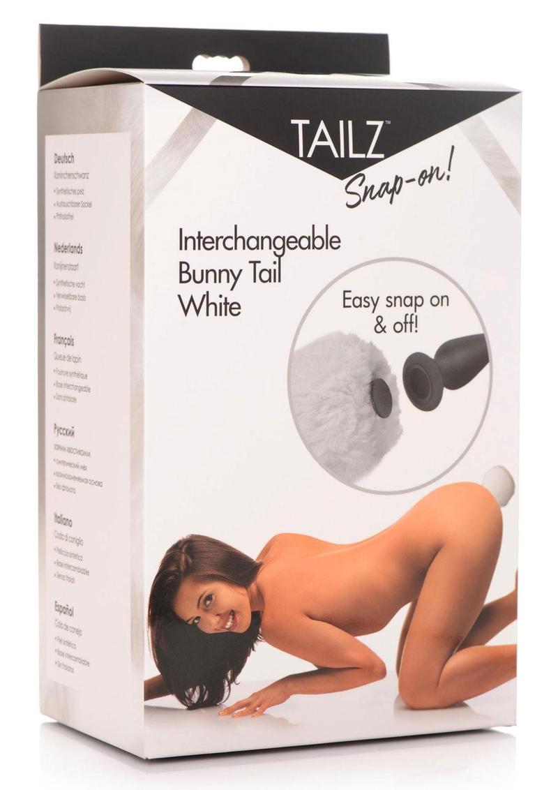 Tailz Interchangeable Black Bunny Tail Accessory Easy Snap-On