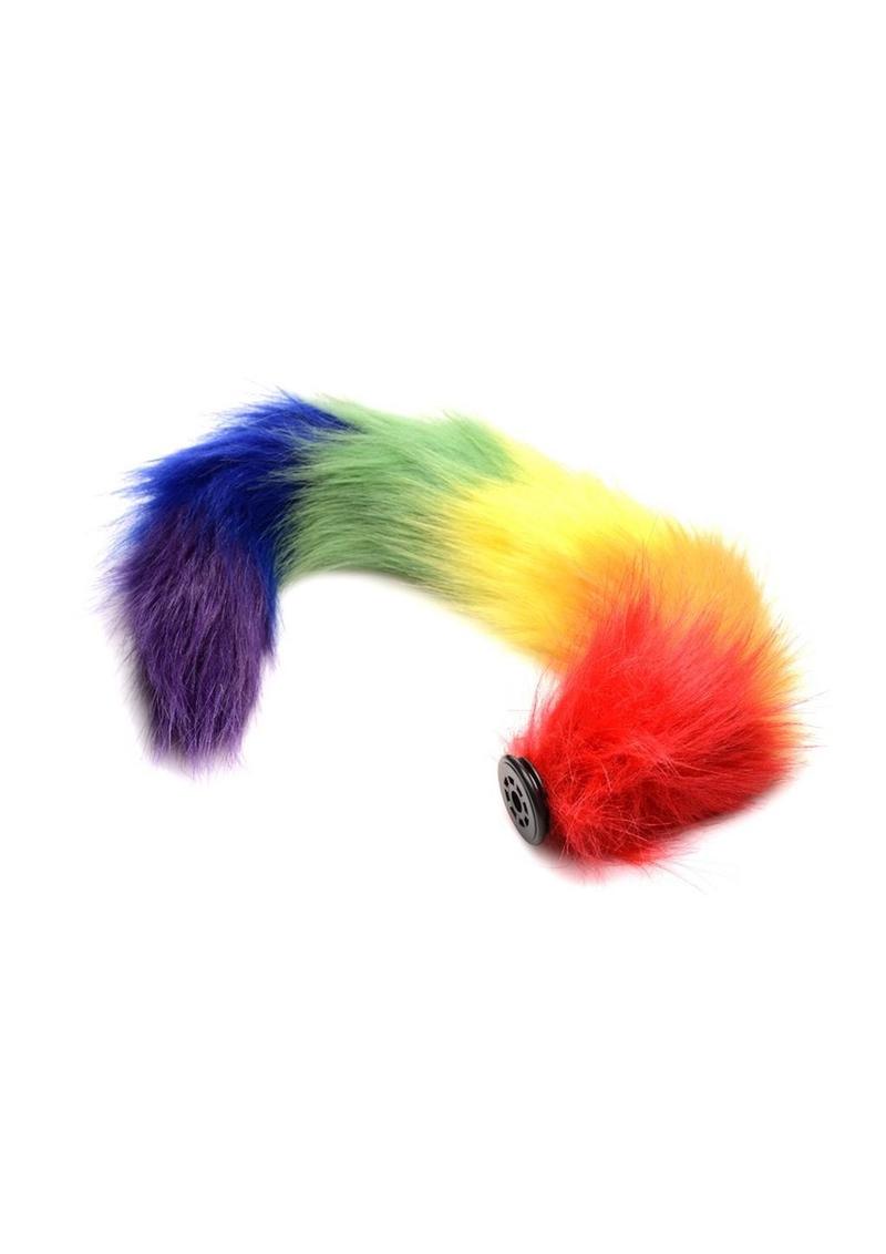 Tailz Interchangeable Rainbow Tail Faux Fur Pride Accessory