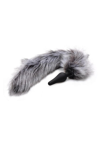 Tailz Grey Wolf Tail Anal Plug And Ears Set Cosplay Fantasy Kit