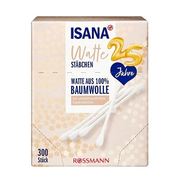 Isana Cotton Swabs 300 Count - Gentle Ear Cleaning &amp; Personal Hygiene Solution