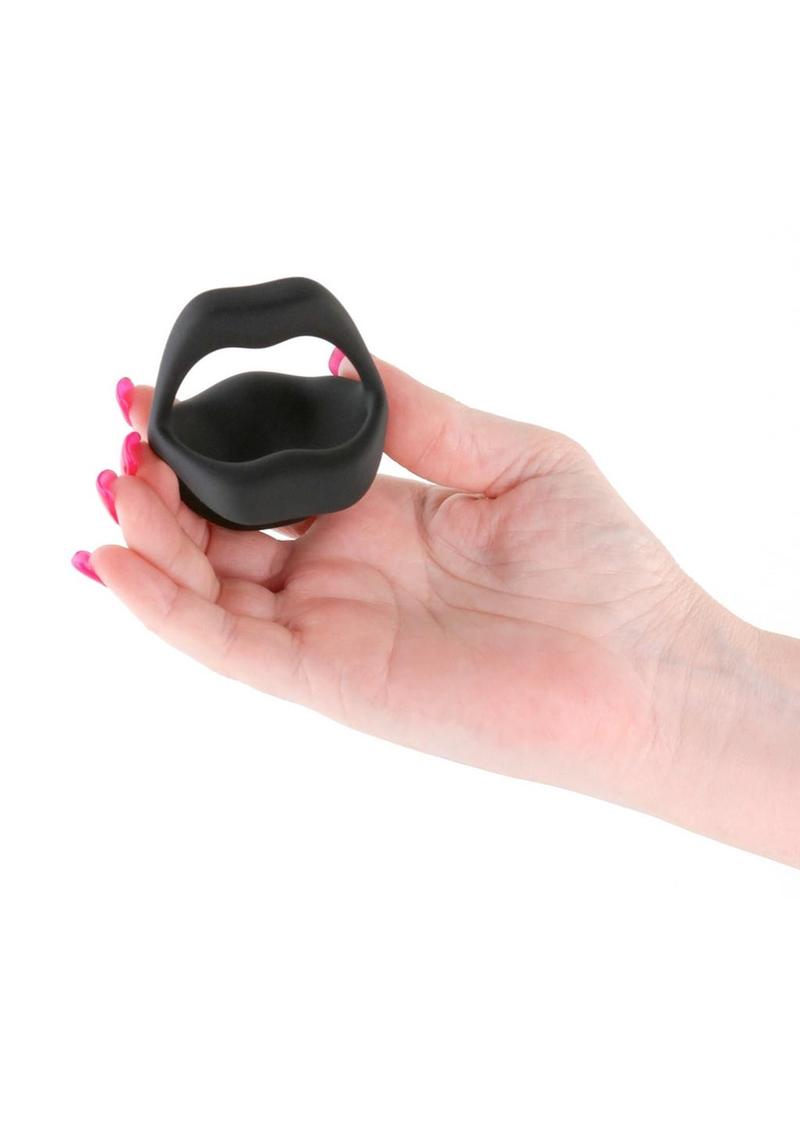 Techno Strobe App Controlled Rechargeable Silicone Vibrating Cock Ring