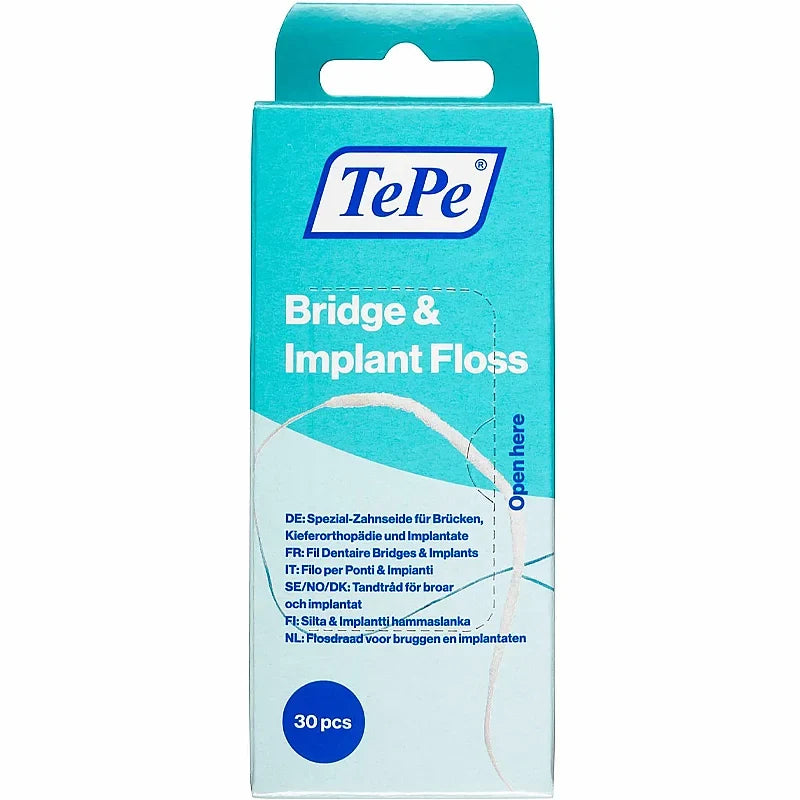 TePe Bridge &amp; Implant Floss for Orthodontic Care 30 Count