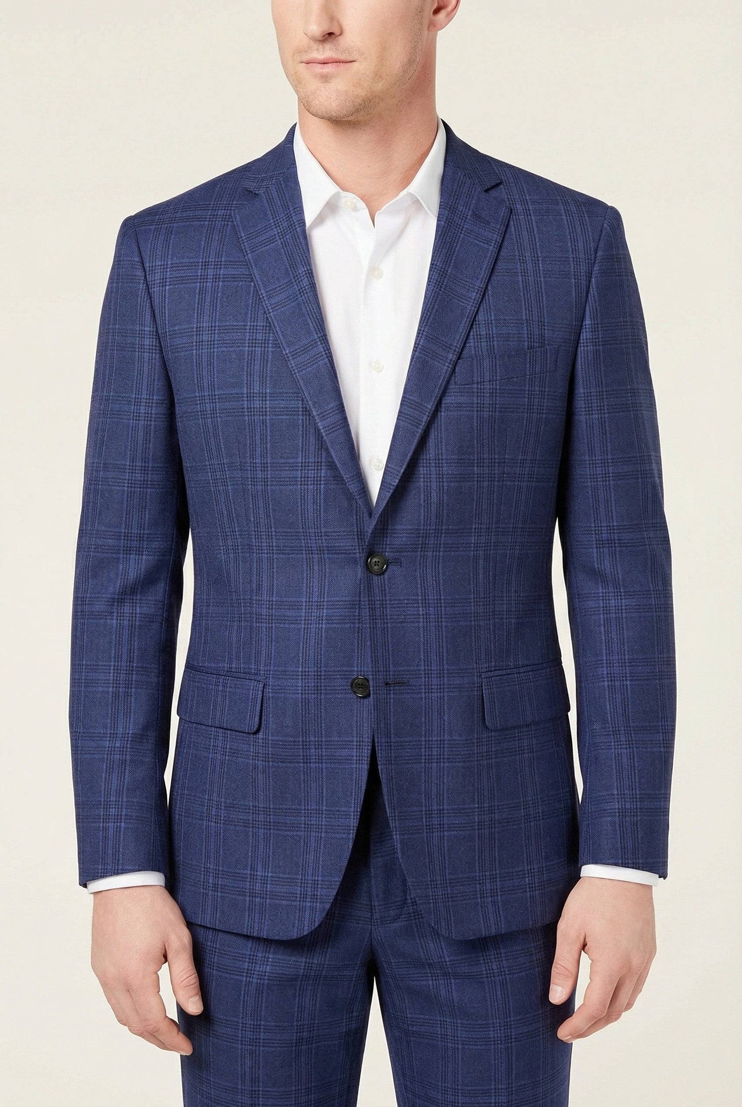Lauren by Ralph Lauren Mens Blazer Short Plaid Linen, Size 44S