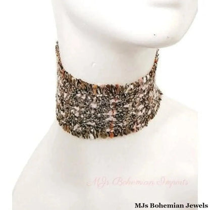 Textured Tweed Choker