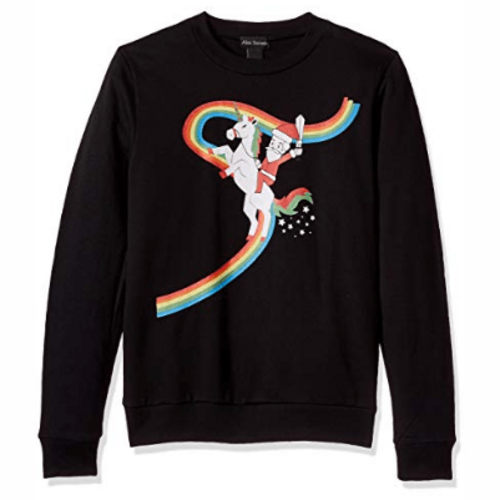 Alex Stevens Unisex Unicorn Rainbow Santa Ugly Christmas Sweater