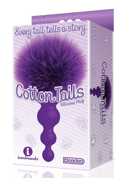The 9’s Cotton Tails Silicone Beaded Bunny Tail Butt Plug