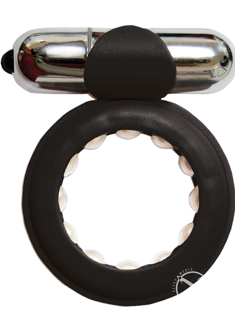 The Macho Erection Maker Vibrating Pearl And Waterproof Cock Ring