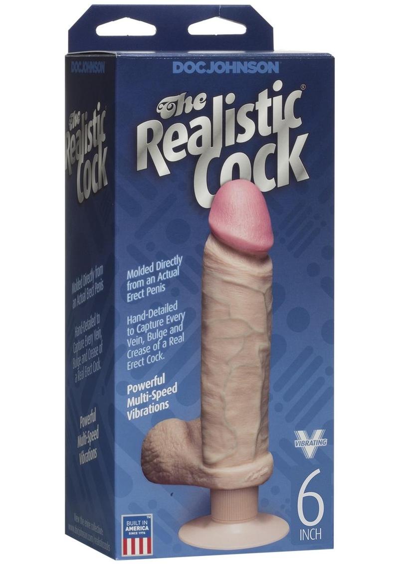 Doc Johnson The Realistic Cock  Powerful Vibrating Dildo