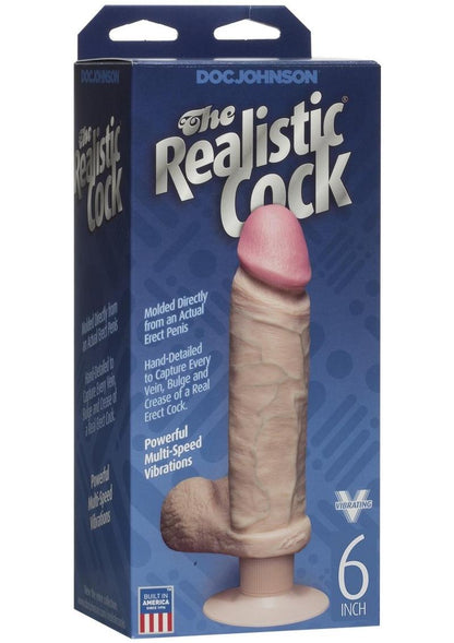 Doc Johnson The Realistic Cock  Powerful Vibrating Dildo