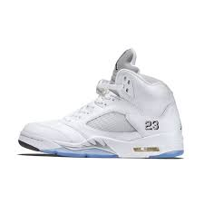 New Nike Jordan 5 Retro White Metallic 2026 Shoes