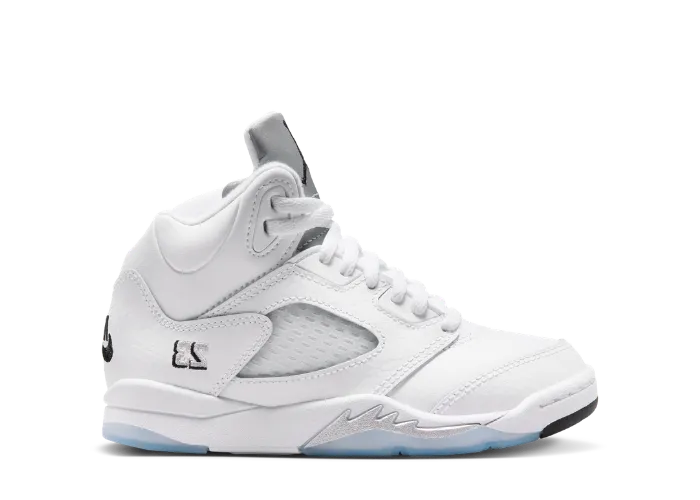 Jordan 5 Retro White Metallic 2026 Toddler Sneakers