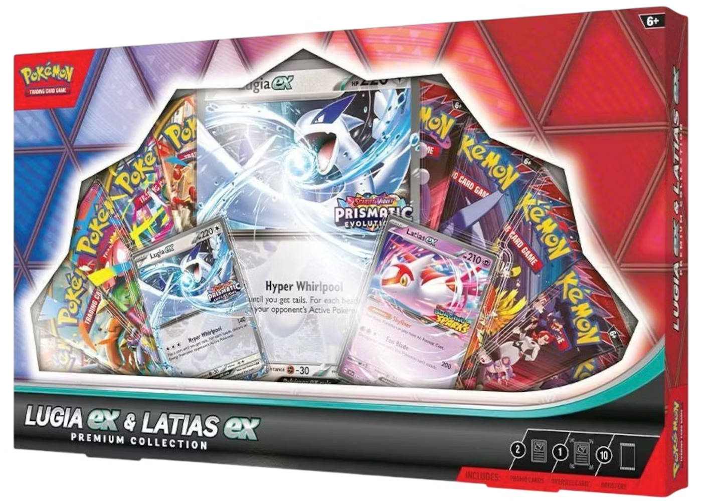 2025 Pokemon Prismatic Evolution Lugia Ex Latias Ex Box