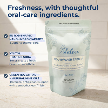 Fluoride-Free Mouthwash Tablets with 5% nHAp – 124 Tablets
