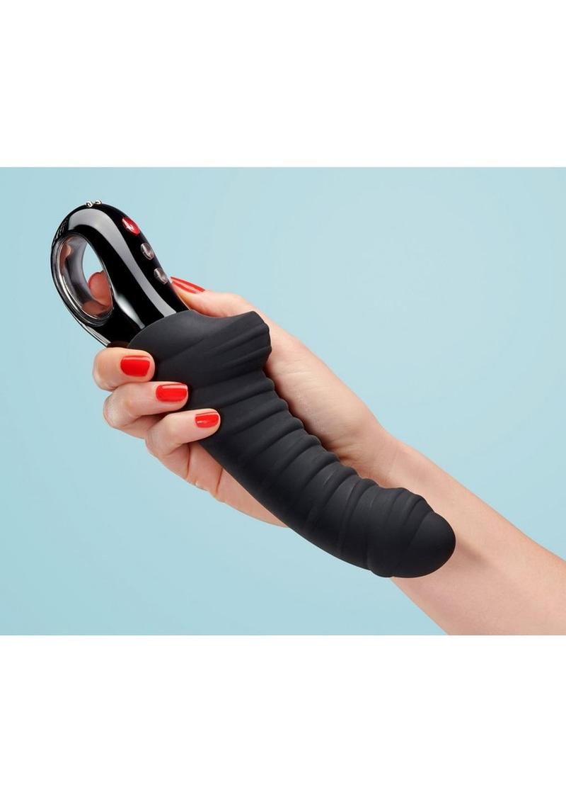 Fun Factory Tiger Black Line Ribbed Silicone Vibrator
