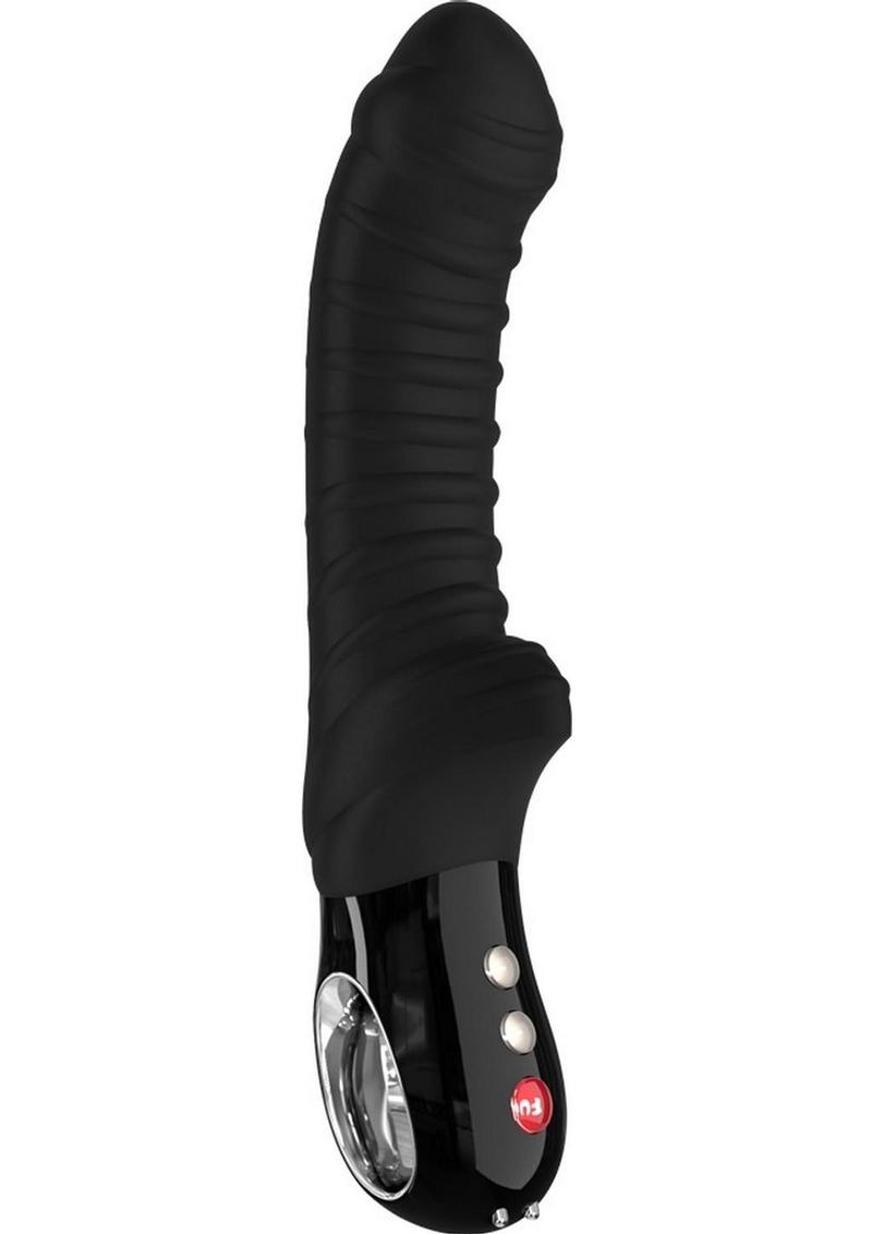 Fun Factory Tiger Black Line Ribbed Silicone Vibrator