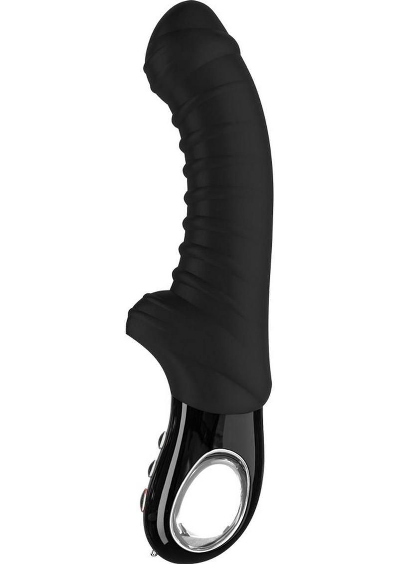 Fun Factory Tiger Black Line Ribbed Silicone Vibrator