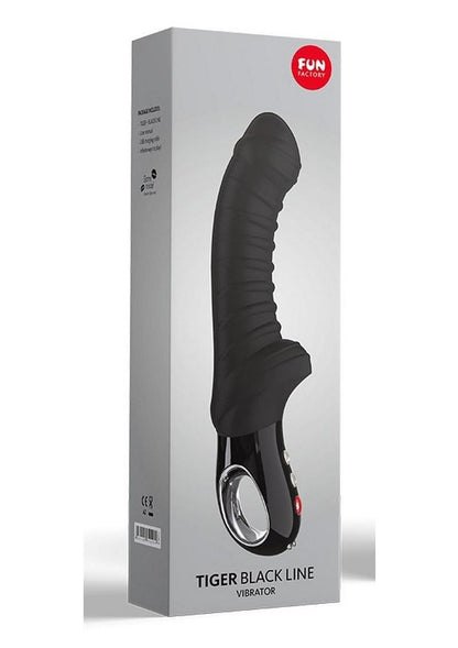 Fun Factory Tiger Black Line Ribbed Silicone Vibrator