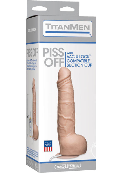 TitanMen Piss Off Squirting Dildo with Vac-U-Lock Suction Cup