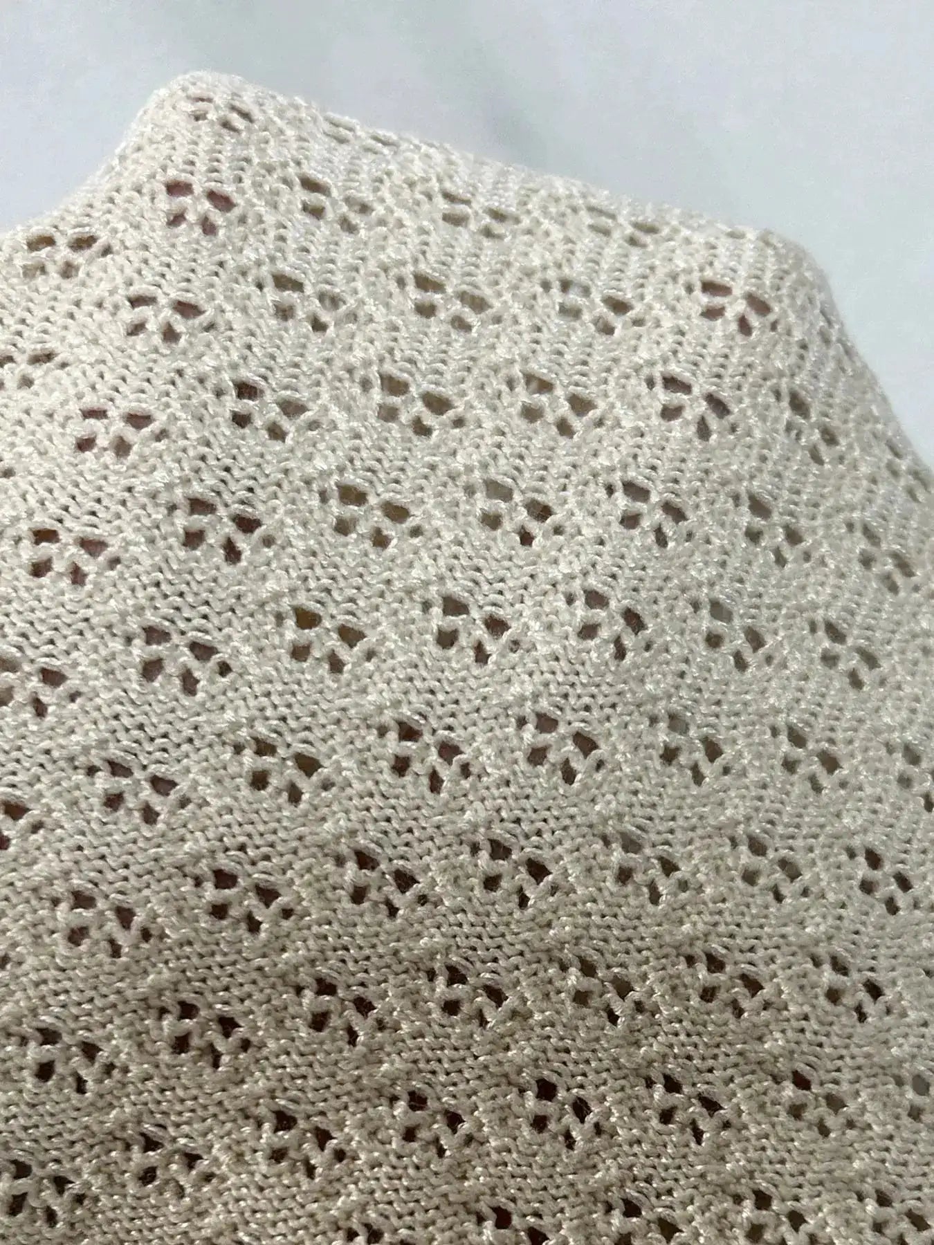 Openwork Button Up Top and Skirt Sweater Set by Trendsi