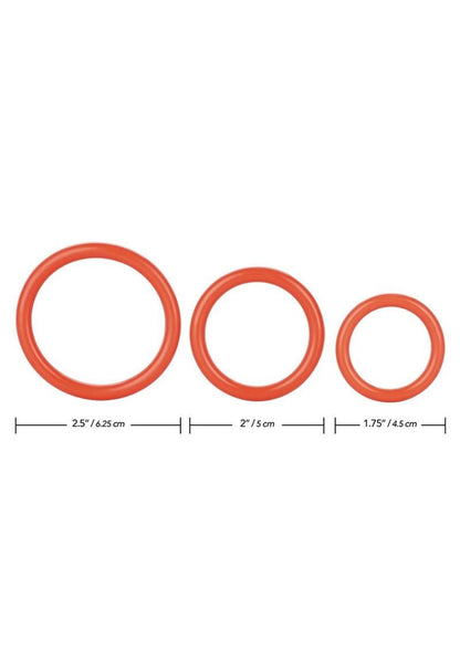 Tri Rings Multi Color Cock Ring Set