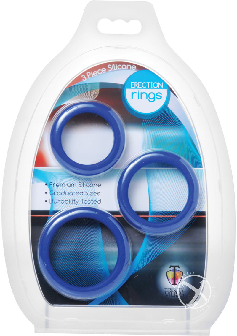 Trinity Vibes 3-Piece Premium  Silicone Erection Rings
