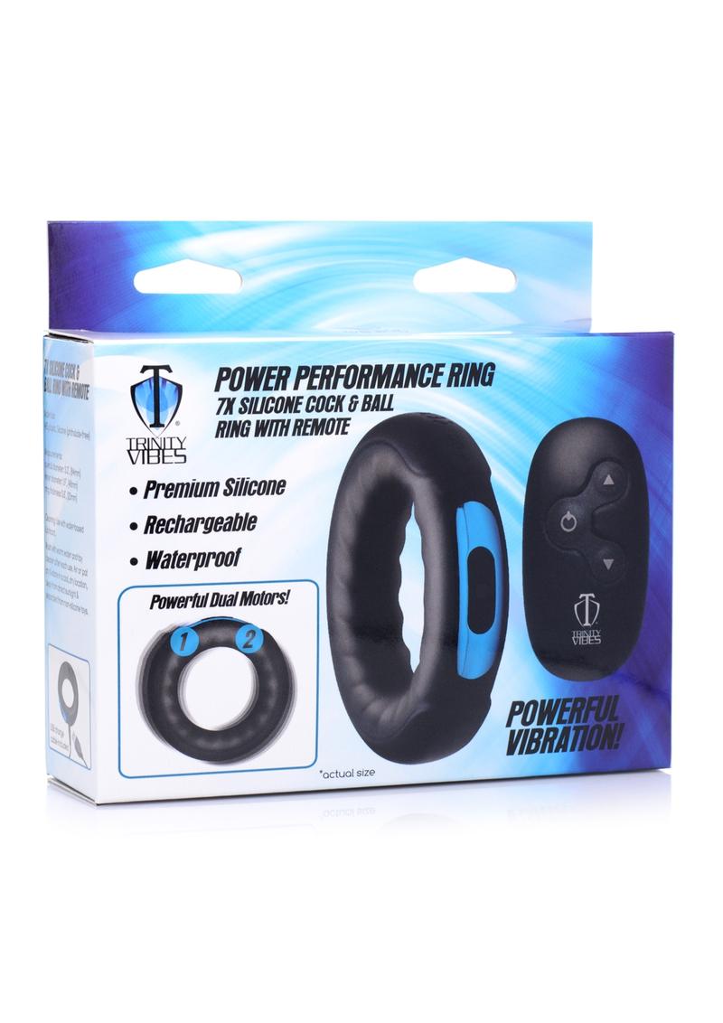 Trinity Vibes Power Performance 7X Rechargeable Cock Ring with Remote