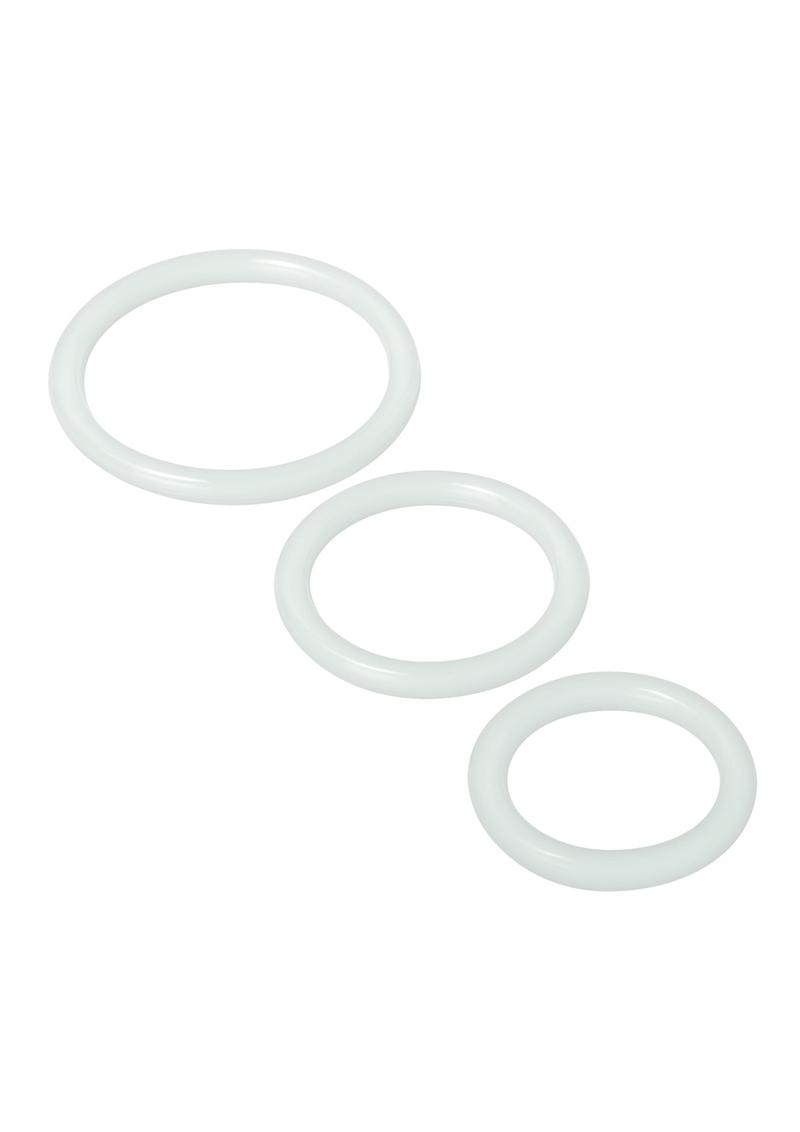 Trinity Men Silicone Cock Rings 3-Pack – Black