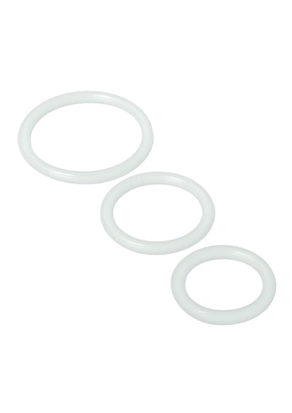 Trinity Men Silicone Cock Rings 3-Pack – Black
