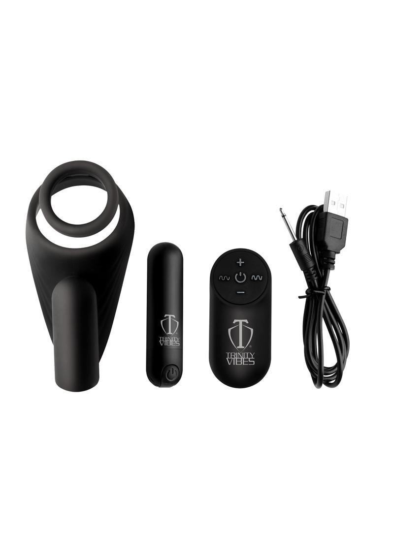 Trinity Vibes Silicone C-Ring with Remote Control Vibrating Taint Stimulator