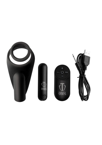 Trinity Vibes Silicone C-Ring with Remote Control Vibrating Taint Stimulator