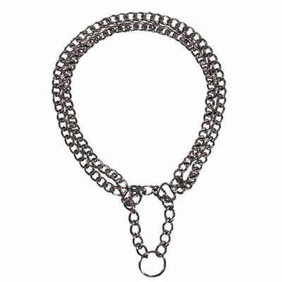 Trixie 2-Row Chain Dog Collar Chrome Plated 50cm x 2.5mm