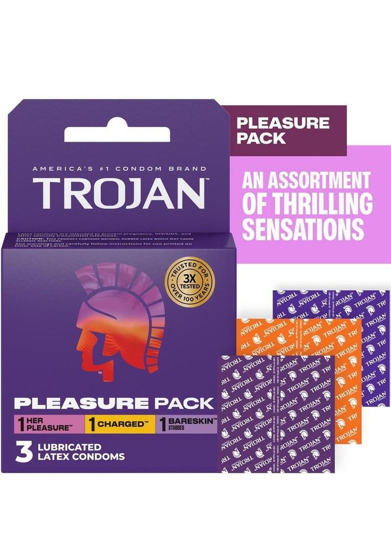 Trojan Pleasure Pack Condoms 3 Count