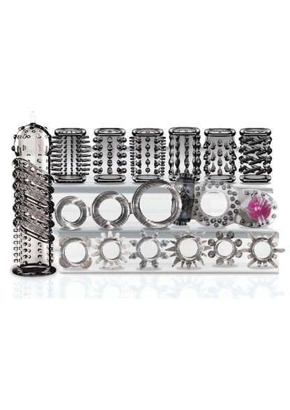 Try-Curious Cock Ring and Sleeve Set Multi-Style TPR Rings and Sleeves