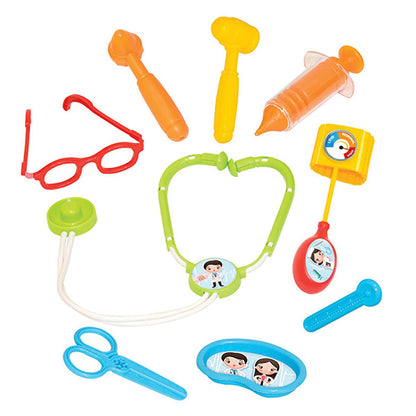 Dede Oyuncak Toy Doctor Set Suitcase - 15 Piece Kids Medical Kit for Pretend Play, Portable &amp; Health Tested