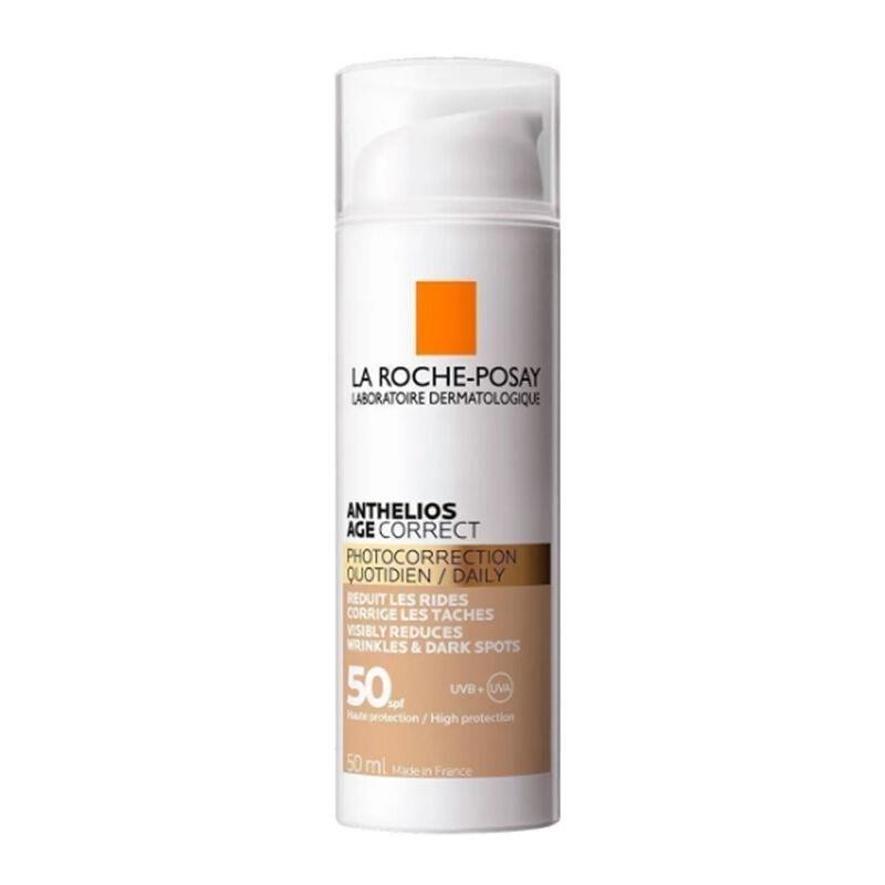La Roche Posay Anthelios Age Correct Daily Tinted Cream SPF50+ - Tinted Sunscreen Cream for Anti-Aging &amp; Sensitive Skin